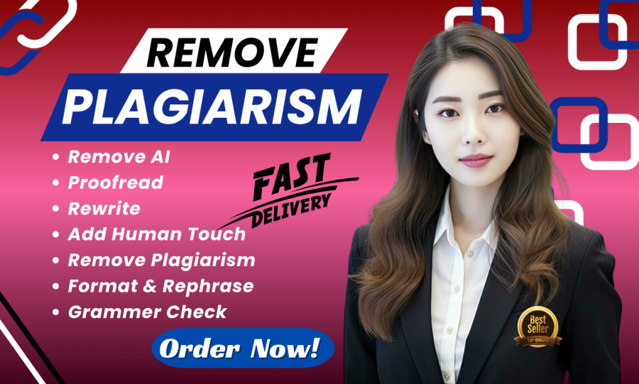 I will Rewrite, Proofread, Grammar, Plagiarized & Human Touch AI Content