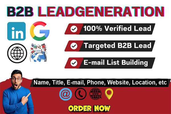 I will Provide 200 B2B Lead Generation, Google Maps Scraping & Targeted Email List Building