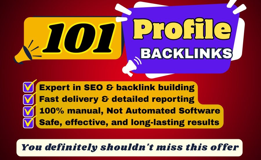  provide SEO profile backlinks to increase your site authority