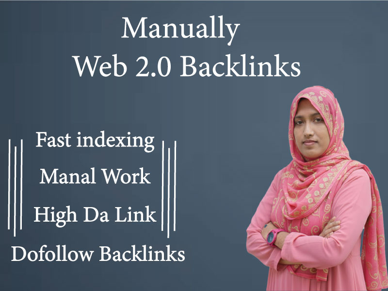 I will do high quality 100 Web 2.0 link service manually 