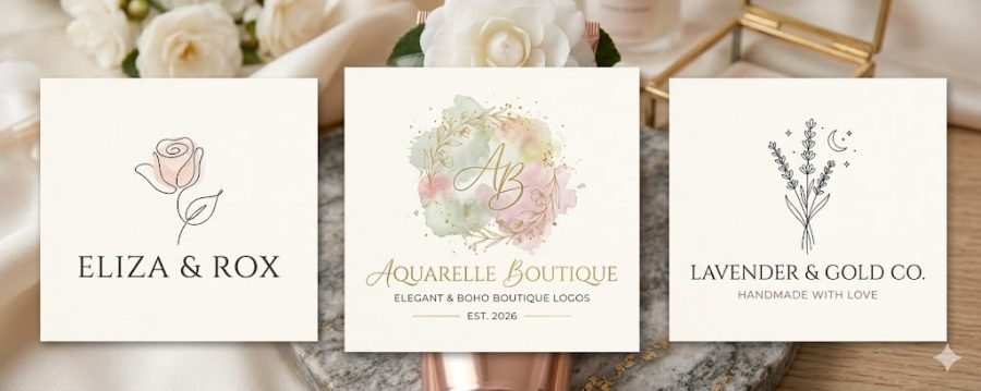 I Will Design a Watercolor, Signature, and Elegant Boho Boutique Logo