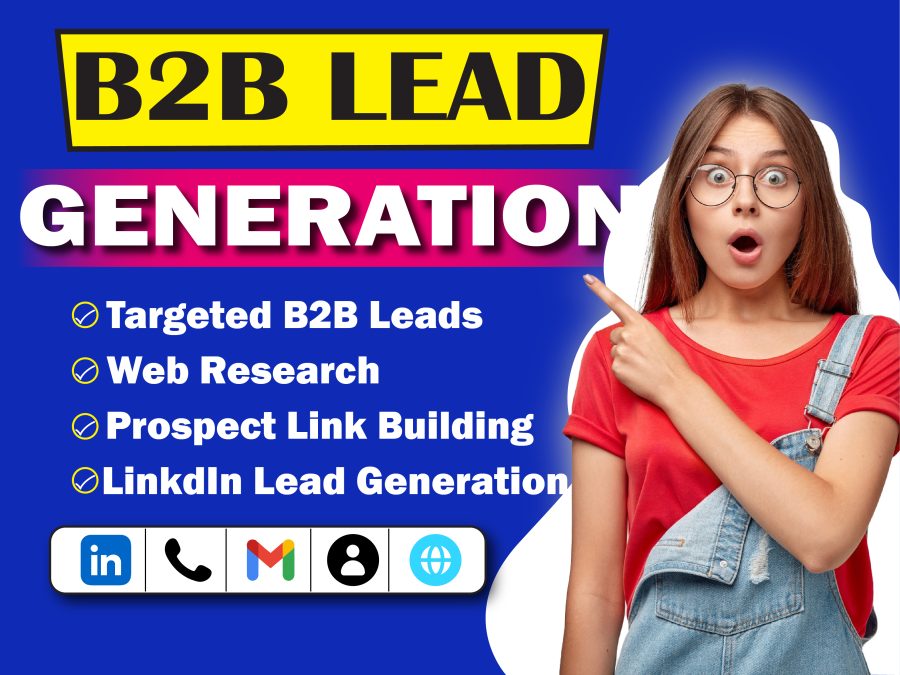 I will Provide B2B lead generation and verified web research 