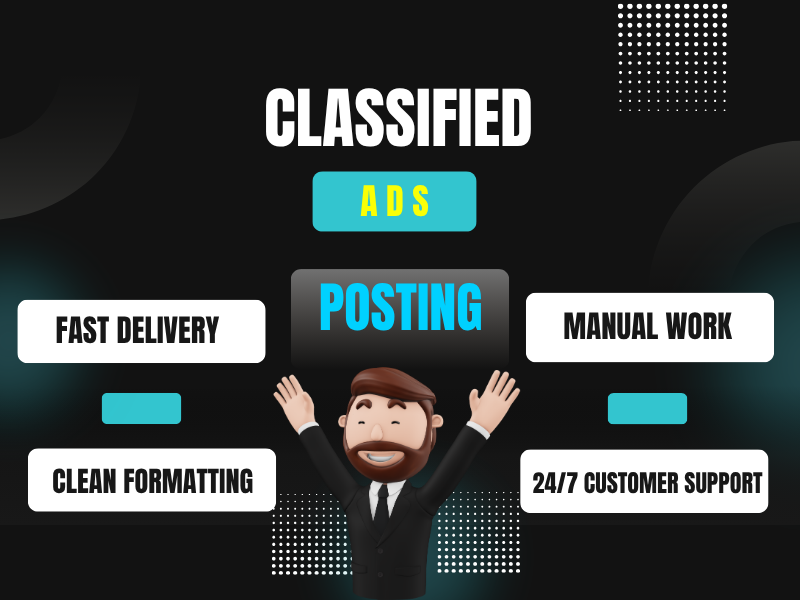 I will personally submit 100 classified ads on leading high-authority websites.