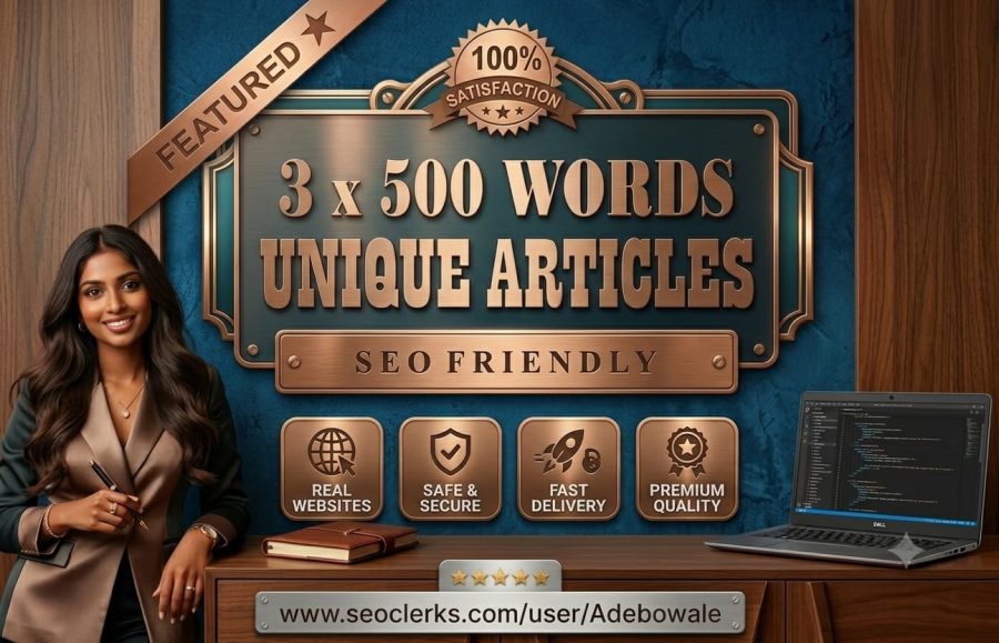 3 x 500-Word Premium SEO Articles | High-Quality Content Writing for Websites & Blogs