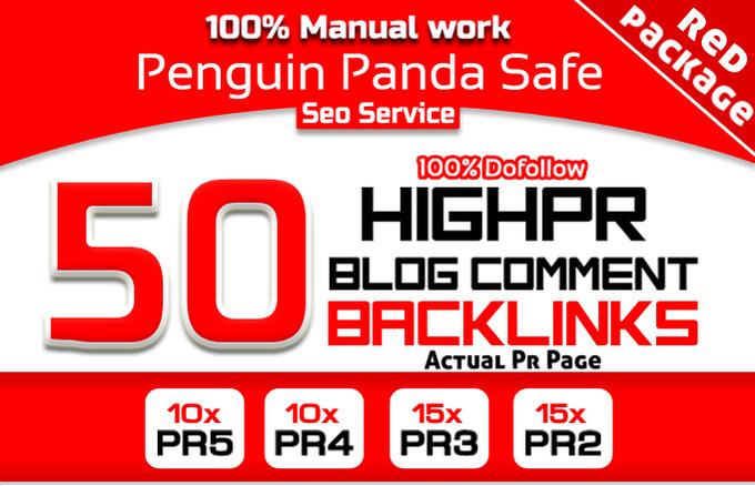 do Manually 50 Highpr Blog Comment SEO Backlink