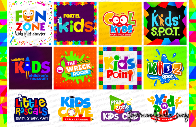 kids toddler childcare baby shop etsy daycare geometry logo