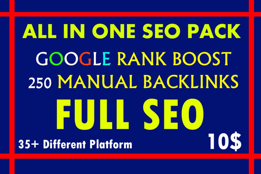 Google Rank Boost All In One Manual SEO Link Building Package 