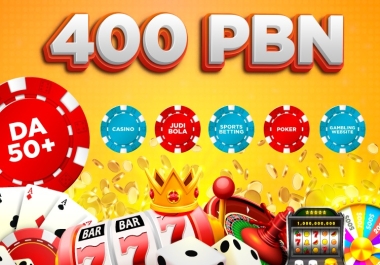 Powerful 400 PBN DA50 PLUS Casino,  Judi,  Poker,  Gambling