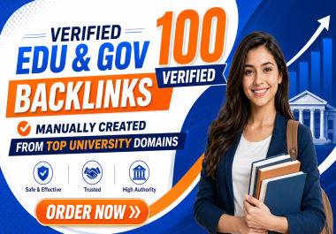 100 White Hat Manual Backlinks on EDU & GOV Sites - University Profiles & Content