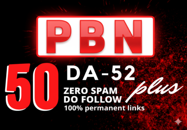 Homepage 50 DA52+ ZERO SPAM PBNs