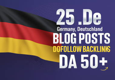 25 Germeny High-Trust. DE Domains DA50+ Strong Dofollow Backlinks