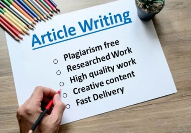 1000 Word Article,  Blog & Content Writing High-Quality,  SEO-Optimized Content
