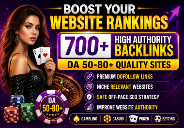 700+ Premium PBN Backlinks for Casino,  Poker & Betting Sites