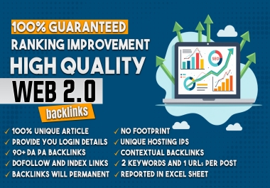 Get 200 Tier 1 + 400 Tier 2 Web 2.0 Backlinks - 600 Manual,  High DA 99,  SEO Links for Google Ranking
