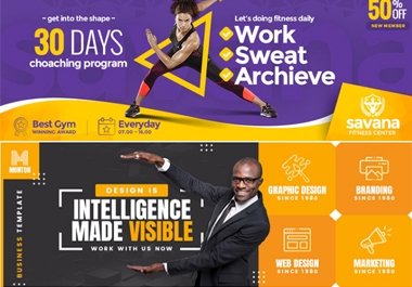 i will design 3 stunning banner,  poster or flyer for website or social media