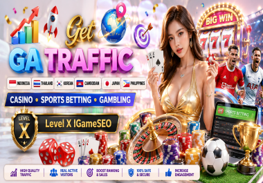 GA Traffic Indonesia Thailand Korean Cambodian Philippines Casino Sports Betting Gambling Websites