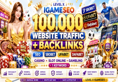 100,000 Website Traffic + Backlinks Thai Indonesia Korean Sbobet Ufabet Casino Slot Online Gambling