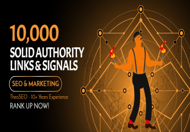 10,000 High Authority Signals with Backlinks Link Juice and PBN Blog Posts