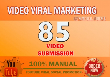 Manual Video submission On 85 Video sharing sites With High DA PA