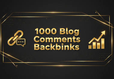 I will provide 1000 Blog comments backlinks from high quality blogs