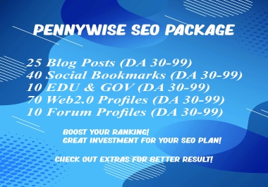Available in 2023 - PENNYWISE SEO PACKAGE - Boost Your Ranking - Great Investment