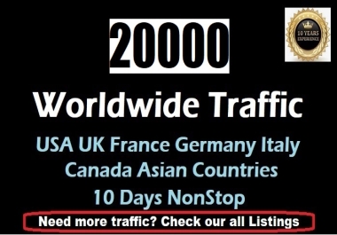 20000 Web Traffic to your website url or link