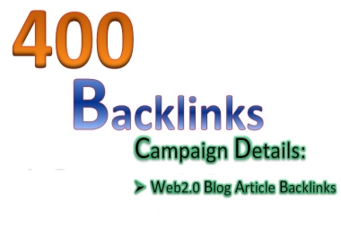 Provide 400 Good Domain Authority Web2.0 Blog Backlinks for Your websites