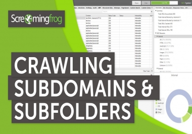 crawl a website using Screaming Frog and provide reports