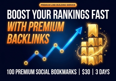100 Premium Dofollow Bookmarks DA 40-80 Authority Links