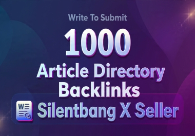 Write To Publish 1000 Manual Article Directory Backlinks Search Engine Rankings Safe White Hat SEO