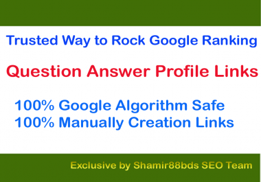 Trusted 40 Question Answer Profile Links - Qty 3 - Buy 3 Get 1 Free