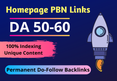 I will provide extremely powerful 50 homepage pbn da 50 plus to rank booster