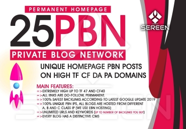 Create Premium 25 Pbn On High Metrics Backlink To Boost Your Rankings Fast