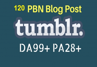 150 SuperFast PBN 120 High DA98+ PA 28+ Tumblr Backlinks Free 30 PBN Main domain