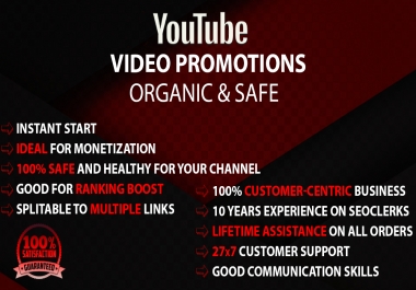 YouTube Video Promotions Premium Pack Youtube Marketing Service