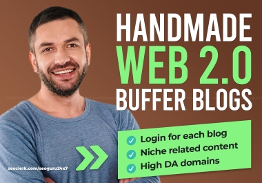 Handmade 10 Web 2.0 Buffer Blogs With Login