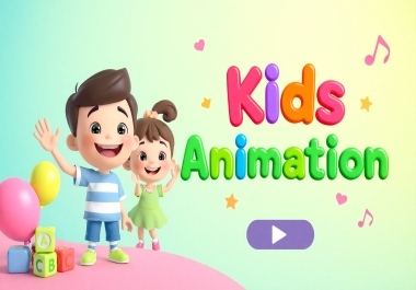 I Will Create Fun & Engaging 3D Animated Kids Videos with Music & Characters