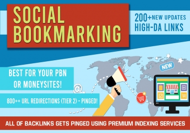 I Wll Create 200 + Social Bookmarks Backlinks