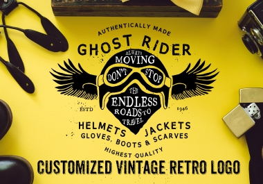 I will do 2 beautiful retro vintage logo with free vector files