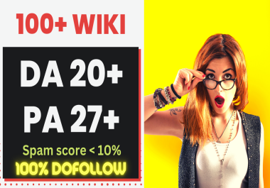 100+ High DA Dofollow Wiki Backlinks - Best Linkbuilding SEO Service