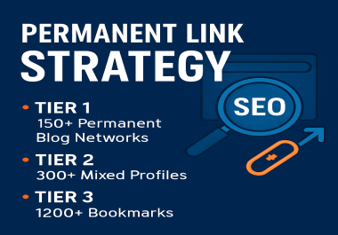 Permanent Link Strategy with PBN,  Bookmarks Web 2.0,  DA up to 60