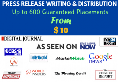 I will provide guaranteed press release placement in 150 news sites