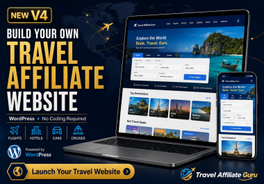 Travel Affiliate WordPress Theme with Hotel & Flight Search - V4