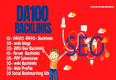 PR10 Backlinks 60 Web,  20 Edu/Gov,  30 Wiki,  30 Web,  30 Social Bookmarking,  10 Forum,  10 DA90+