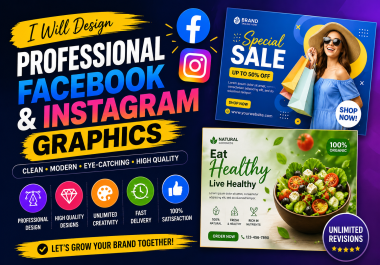 I Will Design Professional Facebook and Instagram Graphics