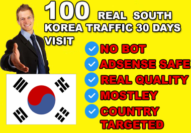targeted south korea real traffic with low bounce rate