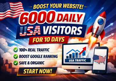 Massive 6000 Daily USA Traffic for 10 Days - Increase SEO & Conversions