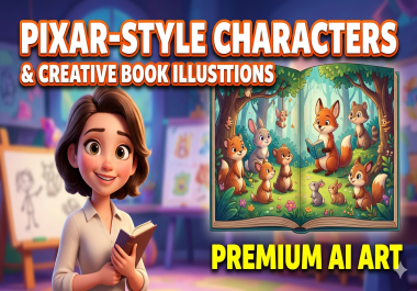 I will create High-Quality AI Illustrations and Pixar Style Character Designs