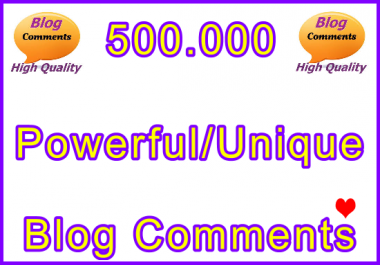 500.000 SEO Ultra-Safe Tiered Blog Comments