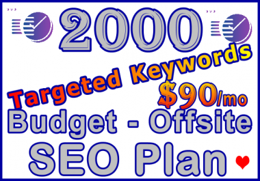 2,000 Targeted Keywords Budget - Offsite SEO Plan
